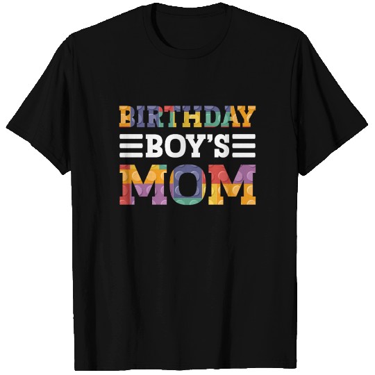 Birthday Boy's Mom Building Blocks T Shirts