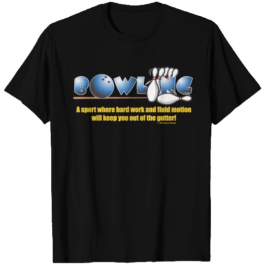 Bowling Themed Artistic Typography Design T Shirts