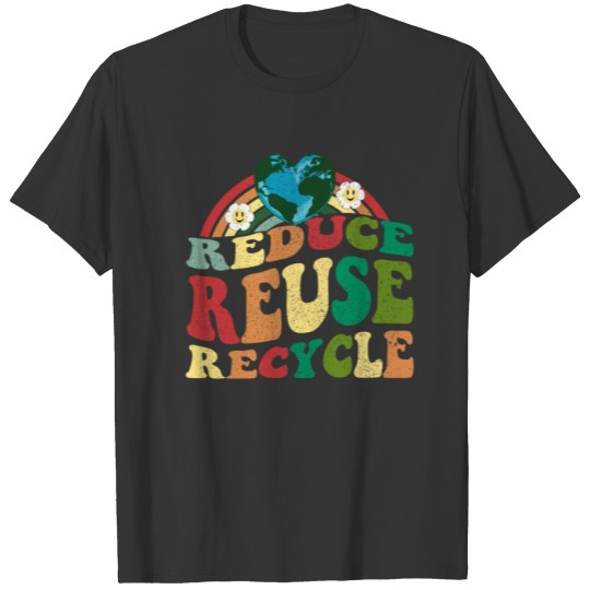 Reduce Reuse Recycle Classic Earth Day Vintage T Shirts