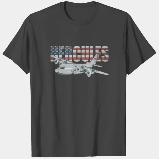C-130 Hercules American Flag Military Airplane T Shirts