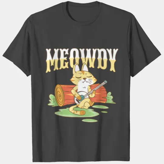 Banjo Player Meowdy Cat Playing Banjo T Shirts