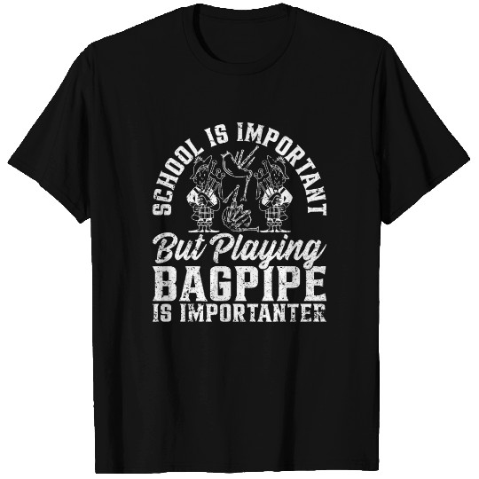 Back To School - Bagpipe Player School Boy T Shirts