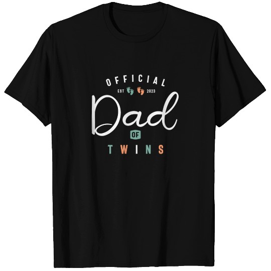 Dad of Twins Funny New Daddy To Be Expecting 2023 T Shirts
