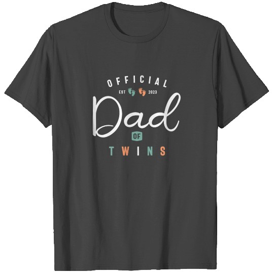 Dad of Twins Funny New Daddy To Be Expecting 2023 T Shirts