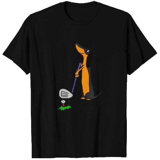 Smiletodaytees Funny Dachshund Dog Golf T Shirts