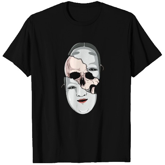 Angura Kei Dark Japanese Aesthetic Gothic Skull T Shirts
