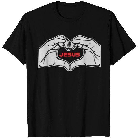 I love Jesus, Hand gesture, Heart gesture T Shirts