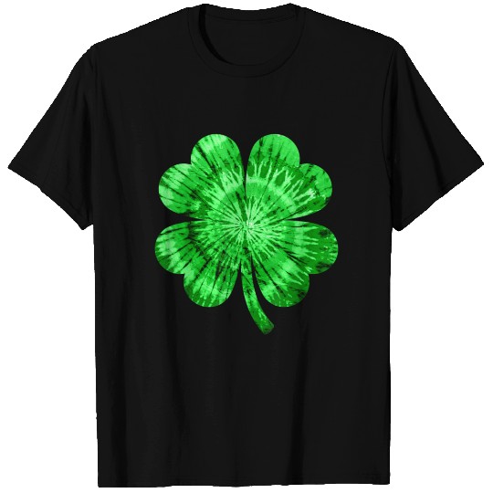 St Patrick's Day Shamrock Tie Dye Women Irish Boy T Shirts