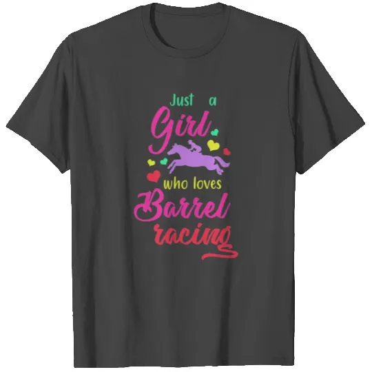 Girl Horse Barrel Racing T Shirts