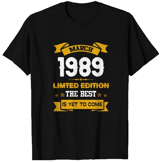 March 1989 Birthday Surprise T Shirts