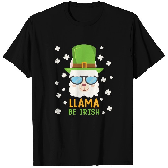 LLama be Irish Lama Alpaca St. Patrick's Day T Shirts