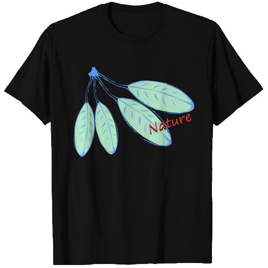 Simple leaves light green and bleu T Shirts