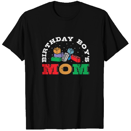 Birthday Boy's Mom Building Blocks T Shirts