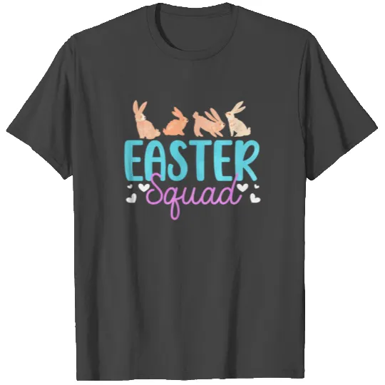 Easter Squad Hoppy Rabbits Christian Holiday Cute T Shirts