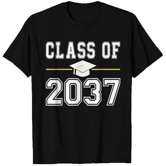 Class Of 2037 Grow With Me Graduation First Day T Shirts