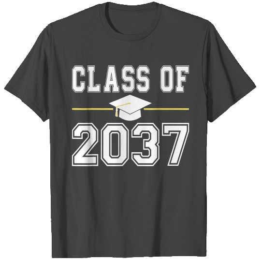Class Of 2037 Grow With Me Graduation First Day T Shirts