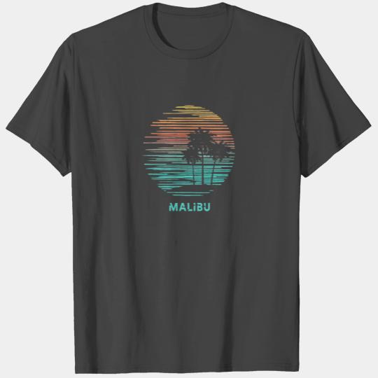 Malibu California Cool Souvenir Vacation Artistic T Shirts