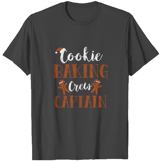 Holiday Christmas Cookie Baking Crew Captain T Shirts