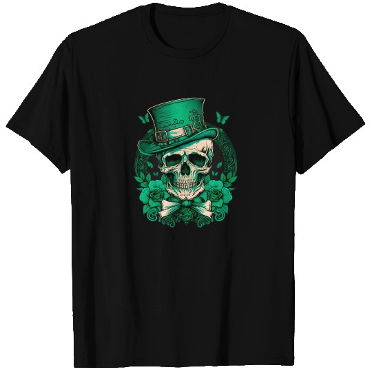 Sugar Skull Saint Patricks Day of Dead T Shirts