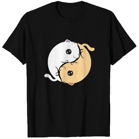Yin And Yang Cats On Purrsday T Shirts