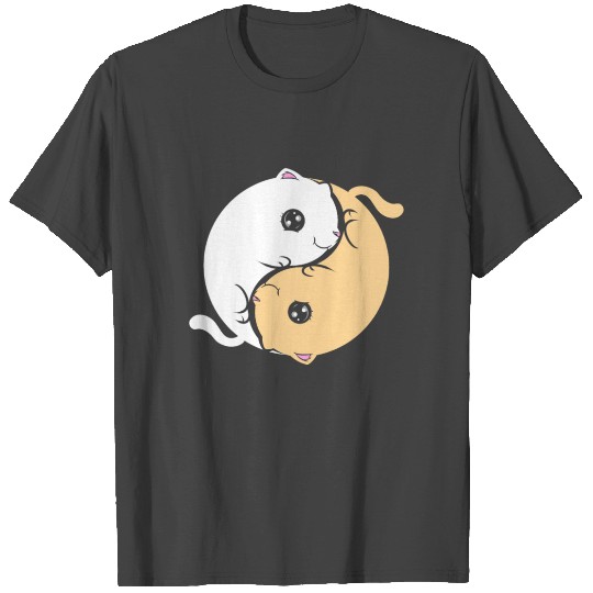 Yin And Yang Cats On Purrsday T Shirts