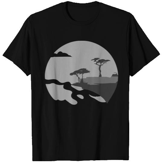 african landscape vector grayscale T Shirts