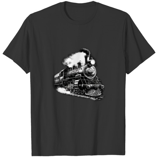 Vintage Steam Locomotive Train Railway Lovers T Shirts
