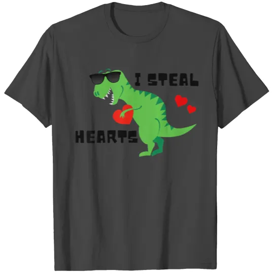 Valentine Dinosaur Heart T Shirts