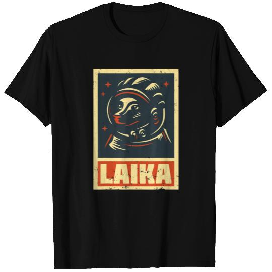 Laika dog Sputnik space travel USSR gift T Shirts