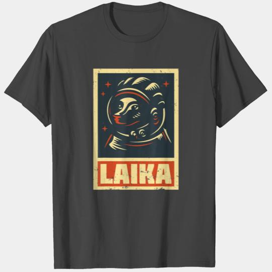Laika dog Sputnik space travel USSR gift T Shirts