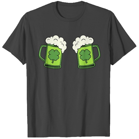 Drinking Green Beer Boobs Shamrock Irish Patricks T Shirts