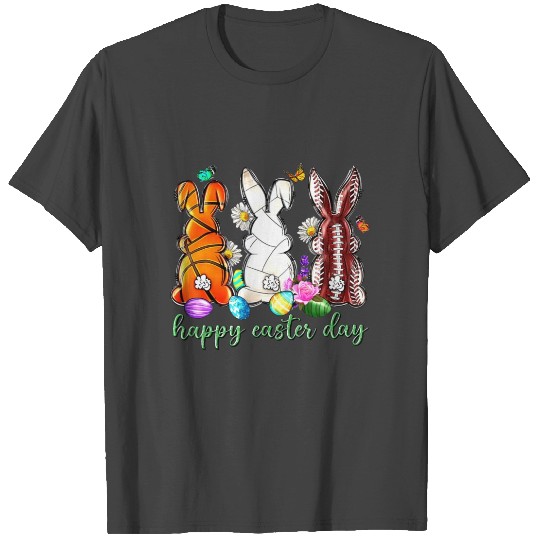 Rabbits Bunnies Flower Happy Easter Dny Gift T Shi T Shirts