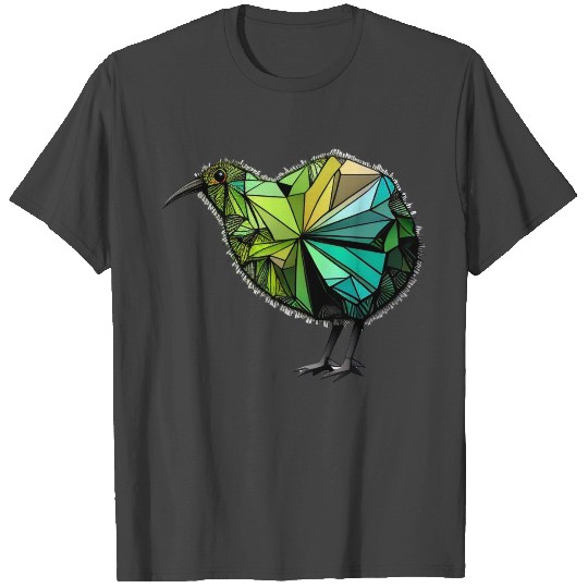 Origami Kiwi Bird in Colorful Paper Folding T Shirts