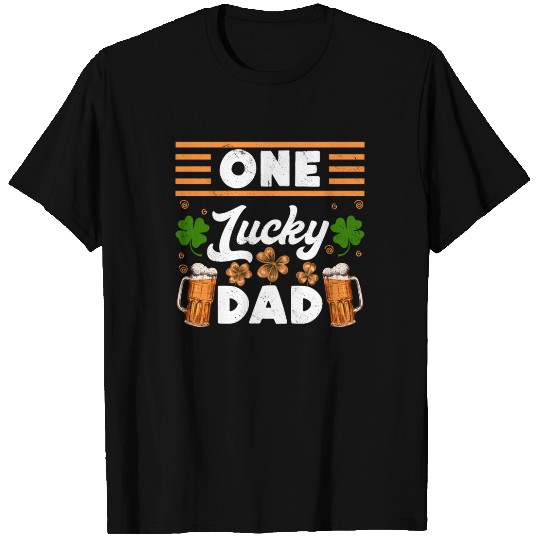 One Lucky Dad Beer St Patrick's Day Daddy T Shirts