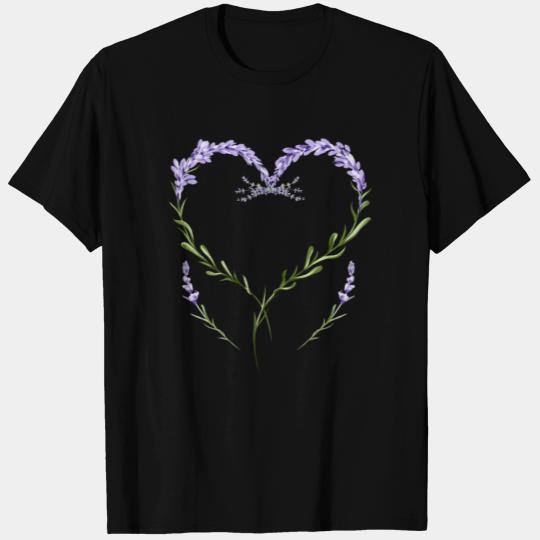 Lavender Heart T Shirts