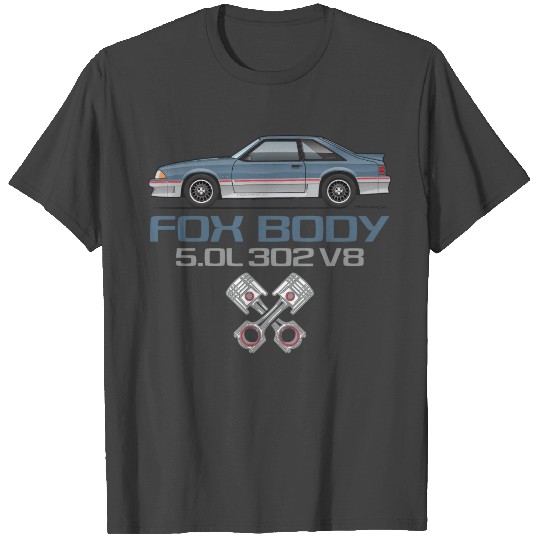 FOX BODY Medium Shadow Blue T Shirts
