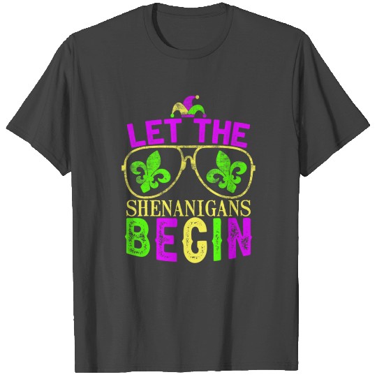 Let The Shenanigans Begin Mardi Gras T Shirts Kids M