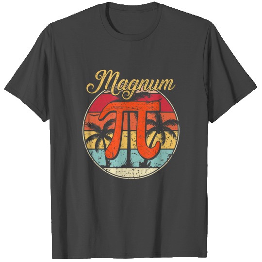Magnum Pi Math Pi Day Retro T Shirts