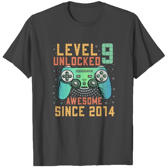 Level 9 Unlocked 9th Birthday 9 Year Old Boy Gamer T Shirts