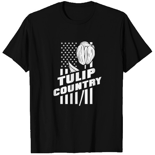 Tulip Gardening Us Flag Tulips T Shirts