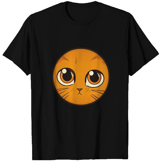 Cute orange cat face T Shirts