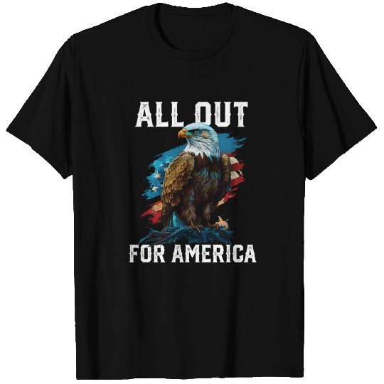 All Out for America American Bald Eagle America T Shirts