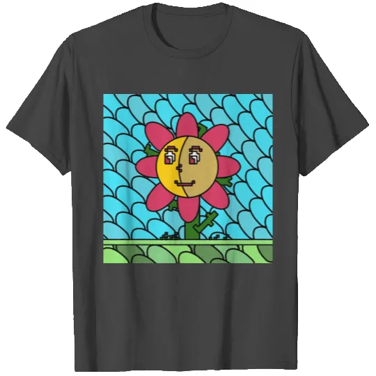 Flower - "stained glass" background. T Shirts