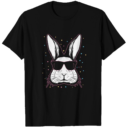 Smart Bunny Face With Sunglass Easter Day Boy Kids T Shirts