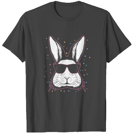 Smart Bunny Face With Sunglass Easter Day Boy Kids T Shirts