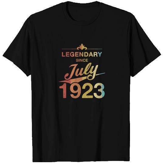 100th Birthday 100 Year Old Born July 1923 T Shirts