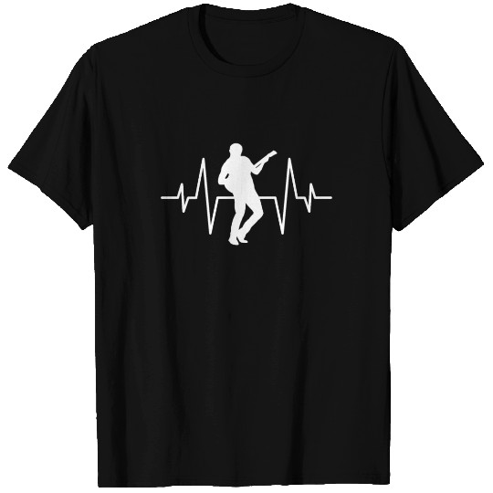 guitar player heartbeat T Shirts