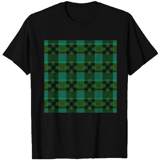 Green and Yellow Tartan A Modern Take T Shirts
