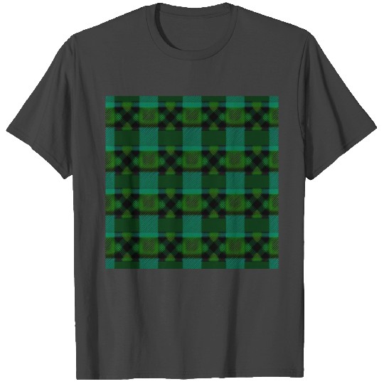 Green and Yellow Tartan A Modern Take T Shirts