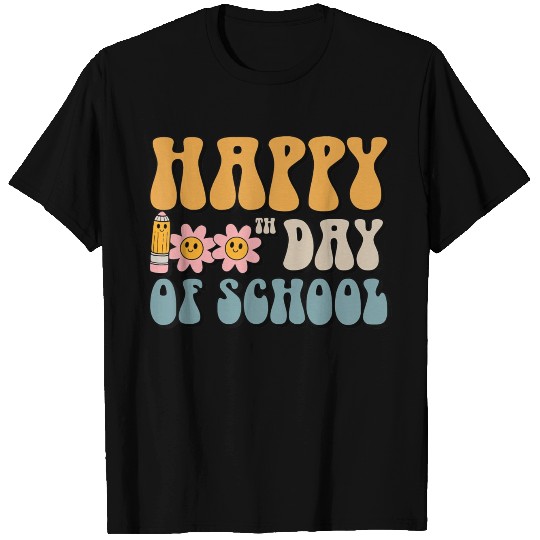 Groovy Teacher 100 Days of School Student Happy 10 T Shirts